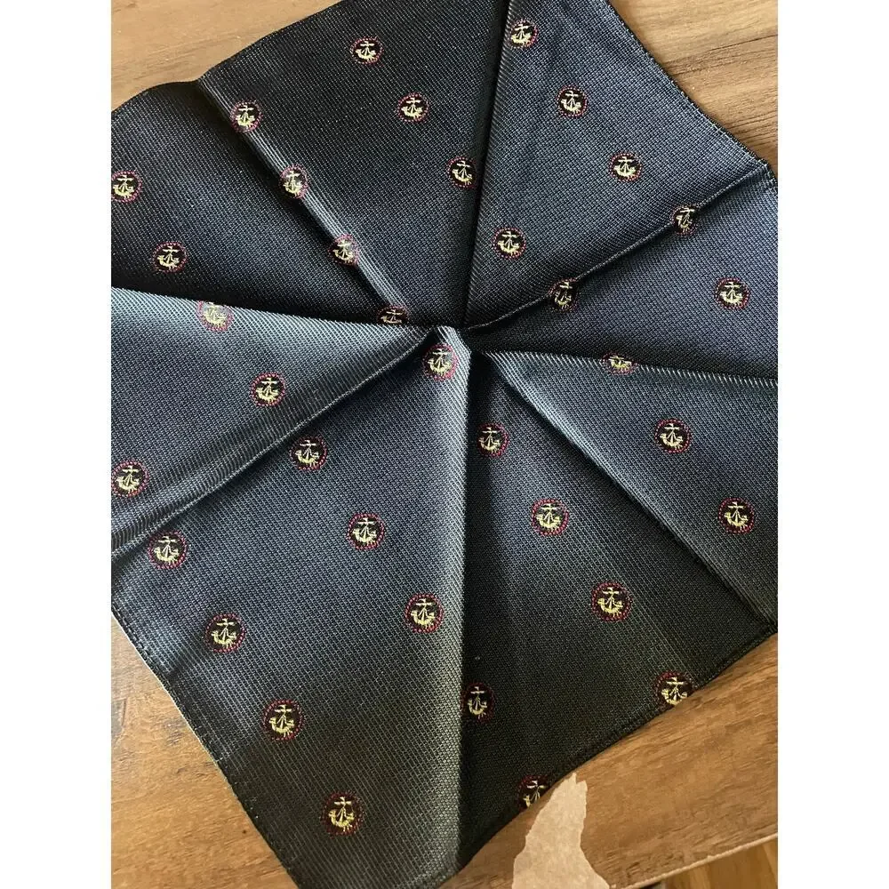6/$25 Vintage Anchor 11x11 Pocket Square